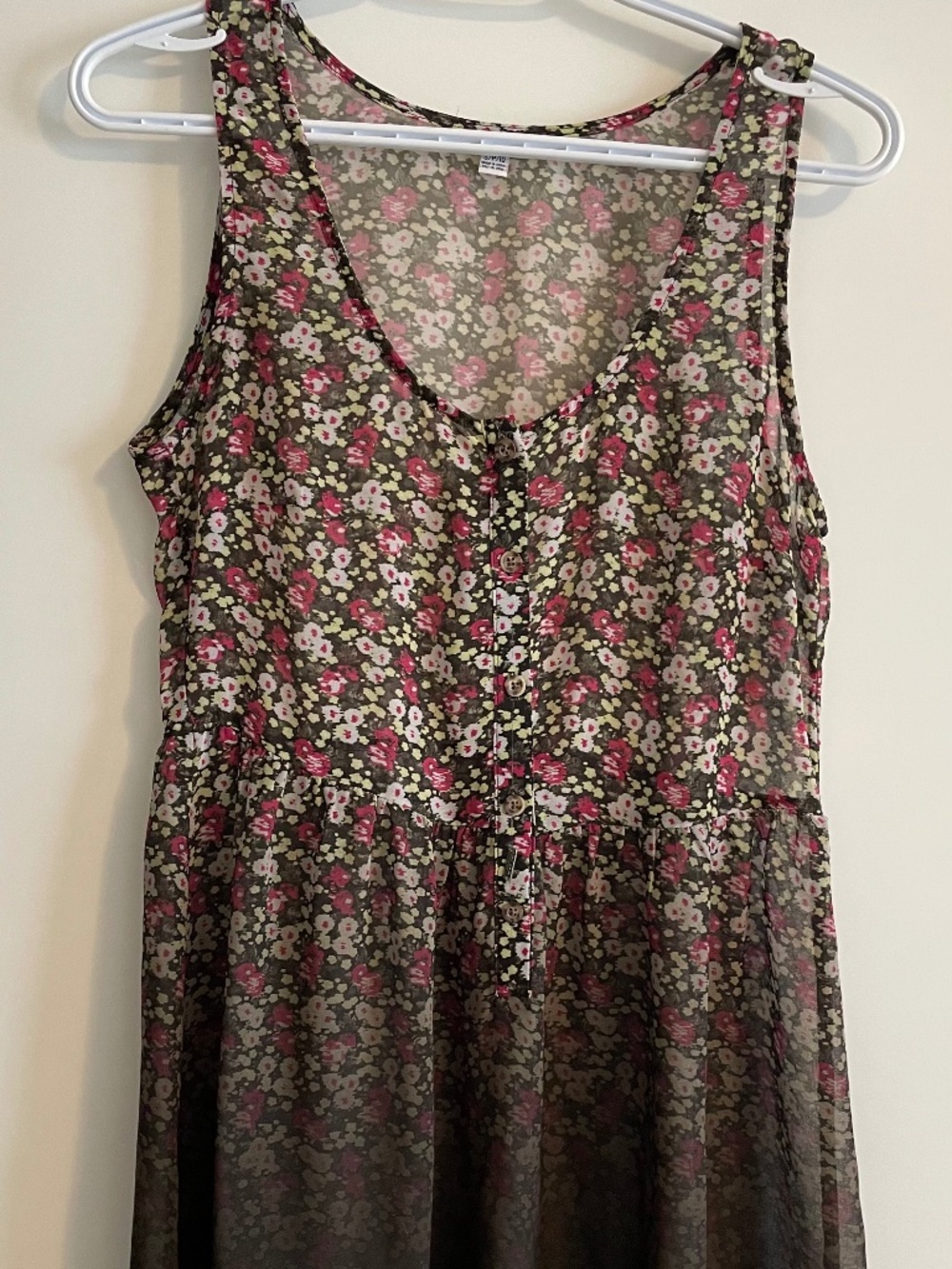 Volcom Sheer Floral Patterned Mini Dress